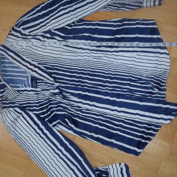 HAWES & CURTIS FITTED Tie Top Women's US 14 UK 18 Button-Up Shirt Blouse - Picture 6 of 7